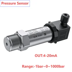 4-20mA to 0-25bar Pressure Sensor Transmitter 24V power Water Gas Oil Liquid 150bar gauge G1/4 NPT1/2 5bar 0.1bar 16 bar 100 bar