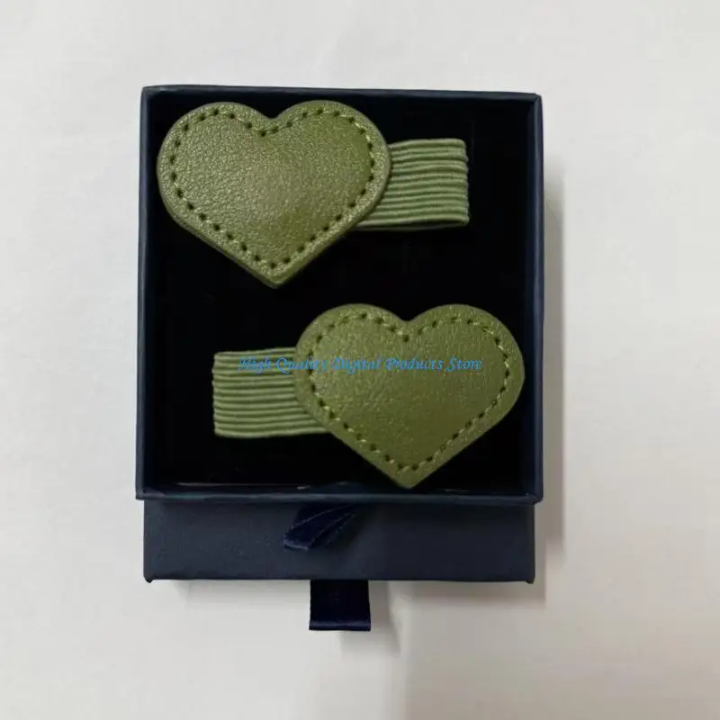 U2JE Leather Bookmarks Love Heart Page Holder with Compacts Size For Easy Portability