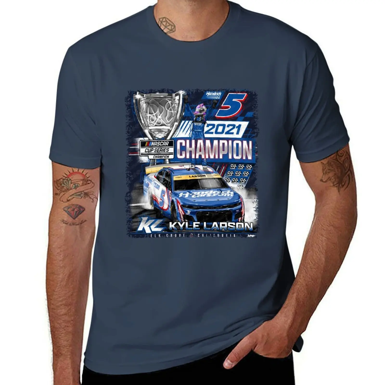

Kyle Larson Championship T-Shirt Plus Size Street Style Tee