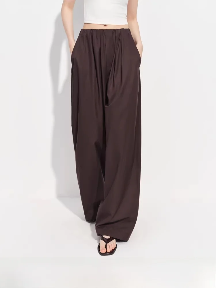 

Simple Drapey Loose Wide Leg Pants Women's Casual Straight Leg Trousers Spring 2026 New Sle Comfortable High Waist Pants