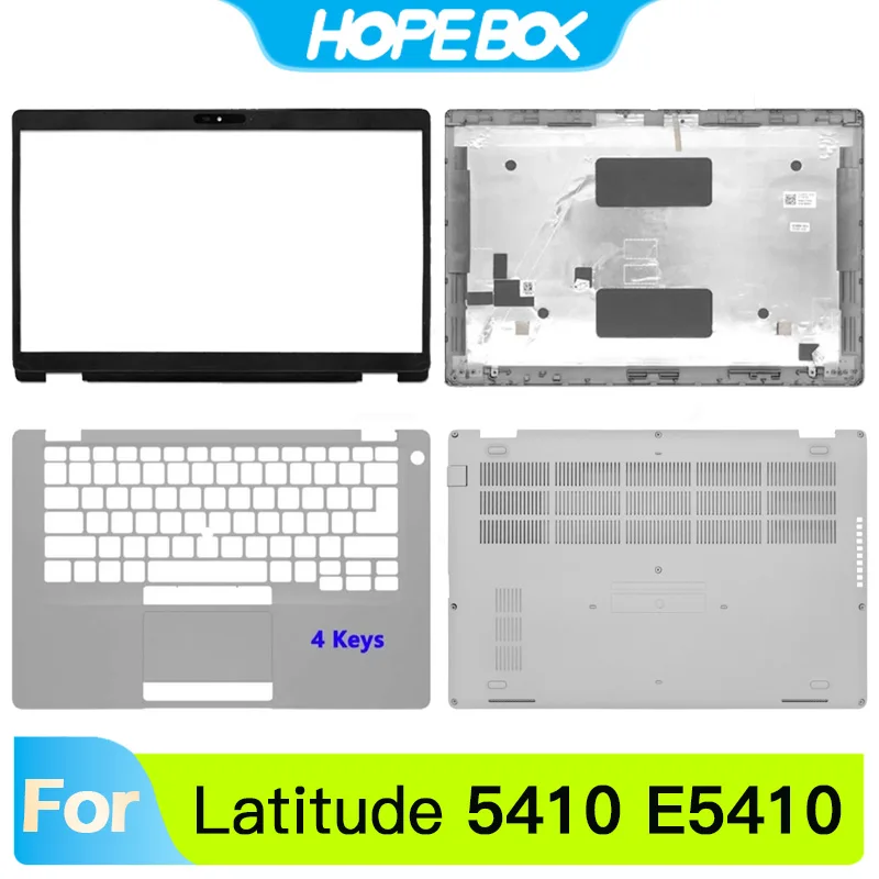 LCD Back Cover For Dell Latitude 5410 E5410 Series Front Bezel Palmrest Top Lower Bottom Case 0NKPM7 00W819 Silver