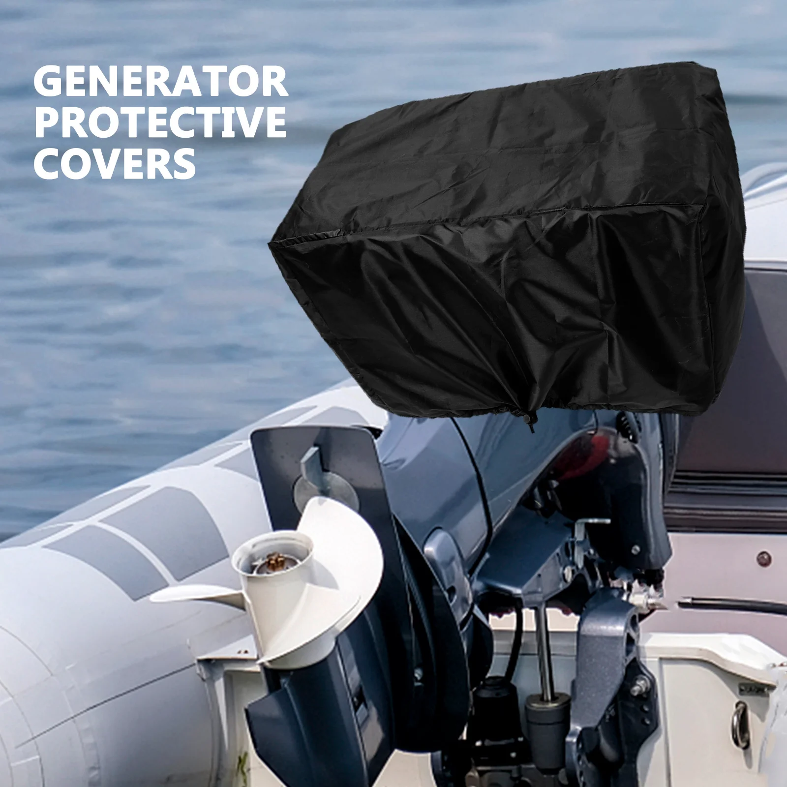 غطاء محرك كاياك 15 حصان، قماش أكسفورد، غطاء حماية عالمي مقاوم للشمس والمطر والثلج لقارب الزورق الخارجي #2