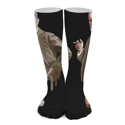 Illustration of Sigmund Freud - founder of psychoanalysis / psychology Socks designer socks MEN FASHION Women's socks