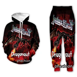 phechion New Men/Women Judas Priest Rock Band 3D Print Clothing Long Sleeve Fashion Sweatshirt Hoodies Sport Casual Pants Z71