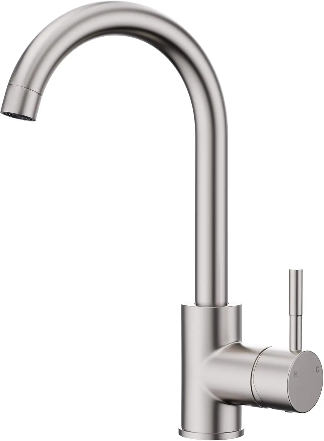 

Bar Sink Faucet Single Hole Brushed Nickel Modern Wet Small for Kitchen Farmhouse RV Camper Outdoor Utility Bathroom (Inc