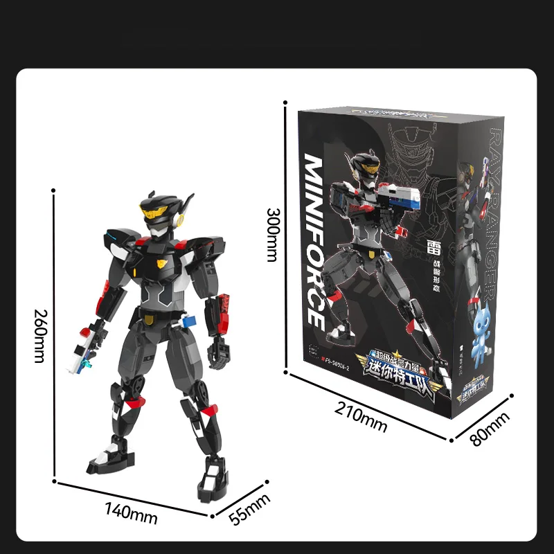 JAKI Jiaqi 미니 특수 요원 팀 경찰 기계 조립 빌딩 블록 유행 소년의 데스크탑 입상 장식품