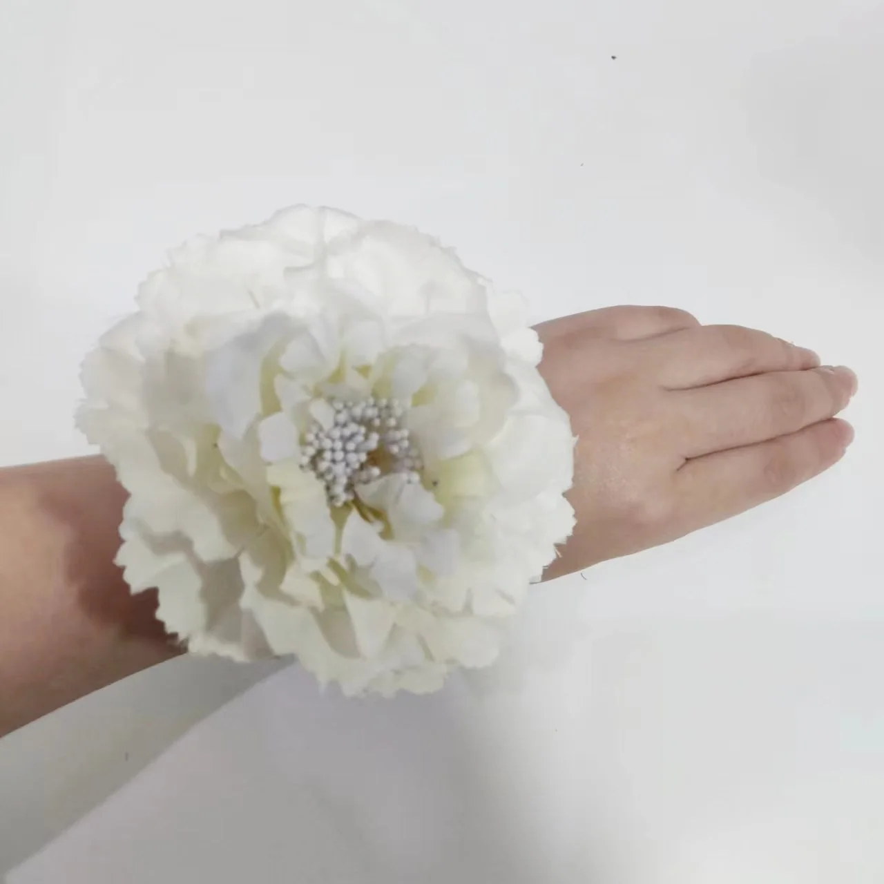 Bridal Wrist Corsage para casamento, Big Peony Wristband, Mão Flower Bracelet para dama de honra, Girls 'Jewelry, Party, Casamento Acessório, 11cm