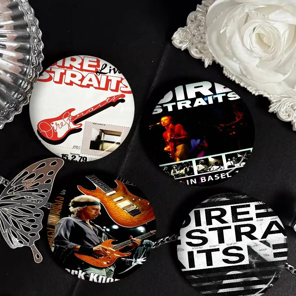 D-Dire S-Straits 32/44/58mm Handmade Pin Round Funny Snap-in Brooches for Backpack Cothes Accessories Badge Hat Decoration