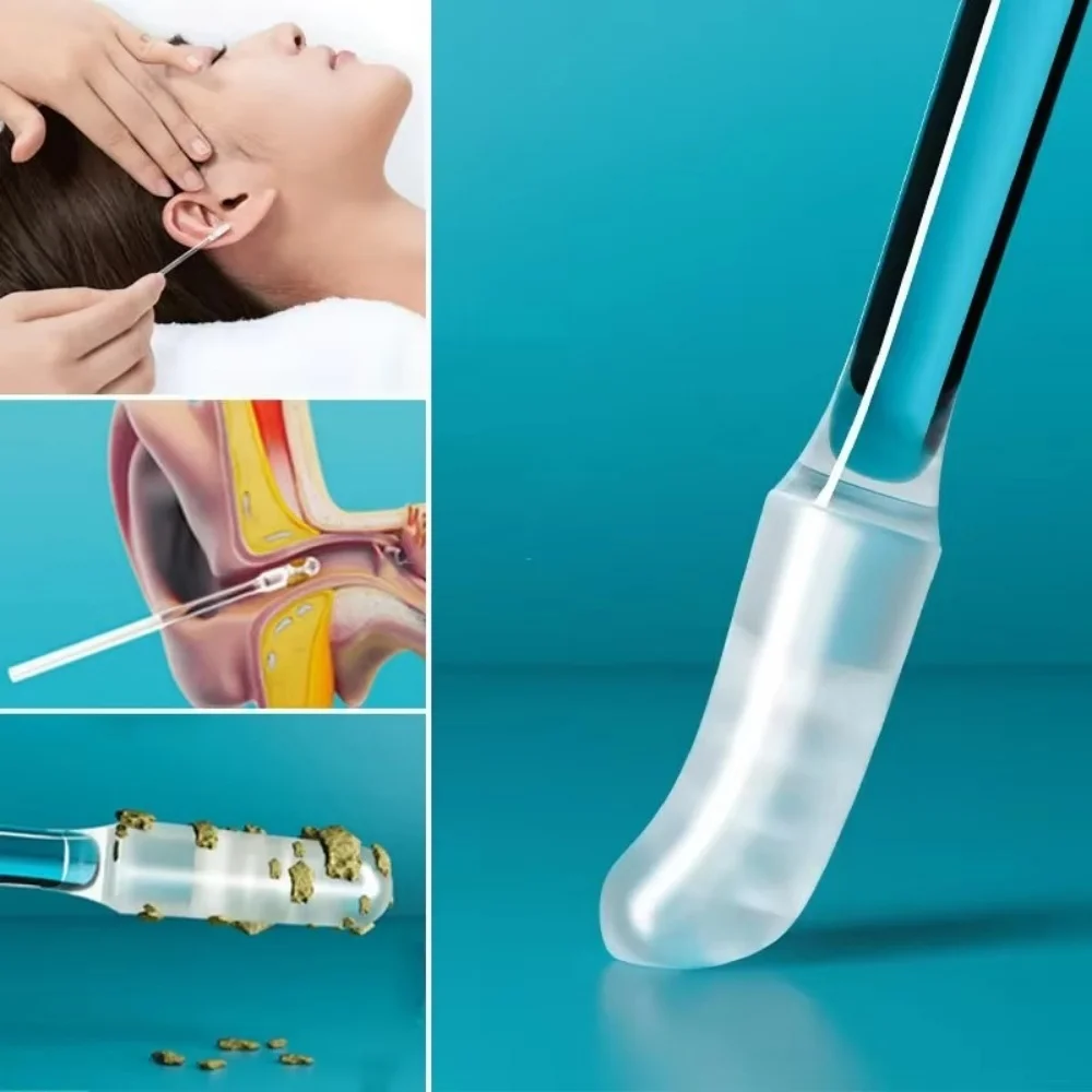 24Pcs S/L  Disposable Sticky Ear Swabs Pick Reusable Ear Cleaner Soft Silicone Ear Wax Removal Tool Earwax Remover For Adult Kid