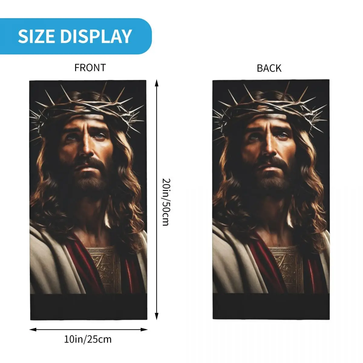 Religious Jesus Christ Merchandise Bandana Neck Cover Catholic Bible Faith Mask Scarf Summer Fishing Headband Unisex Windproof