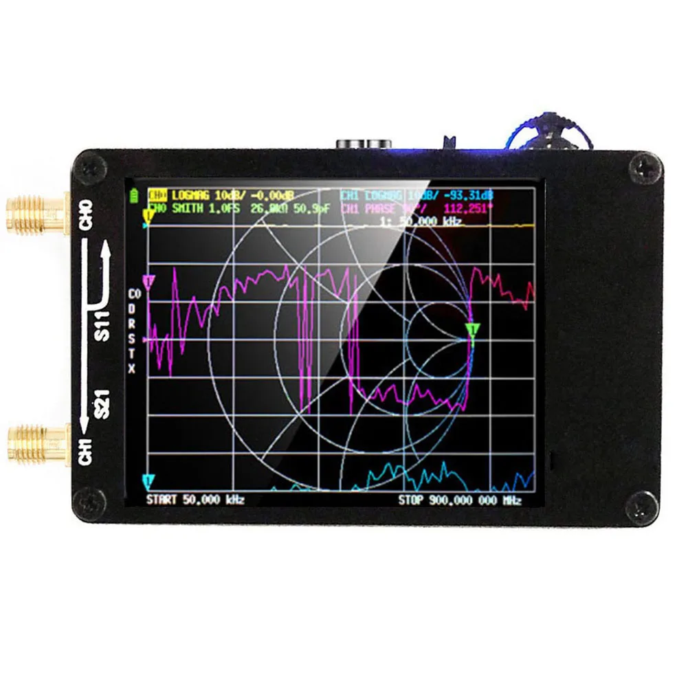 2.8 Inch TFT Monitor Vector Network Analyzer MF HF VHF UHF Digital Antenna Analyzer with SD Card Slot Measure S Parameters