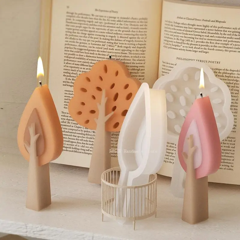 3D Tree Candle Silicone Mold Diy Handmade Aromatherapy Gypsum Resin Soap Mold Home Handicraft Making Tool