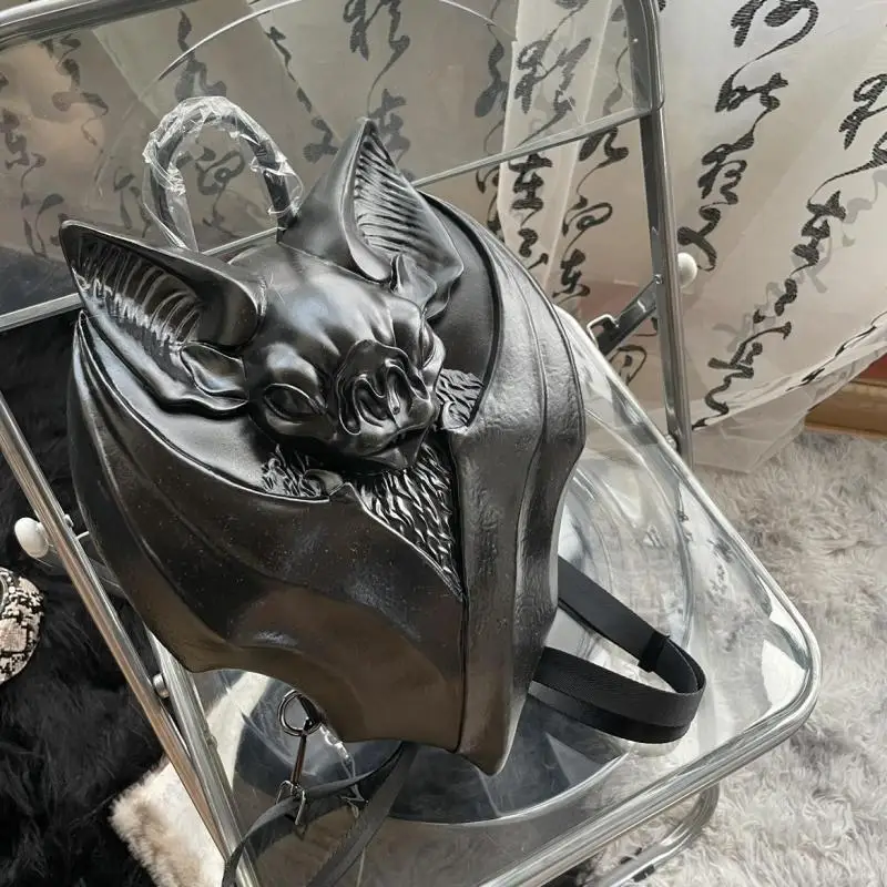 

European and American Punk Style Bat Shaped Design Backpack Original Personalized High-end Halloween Exclusive Women's Bag Trend
