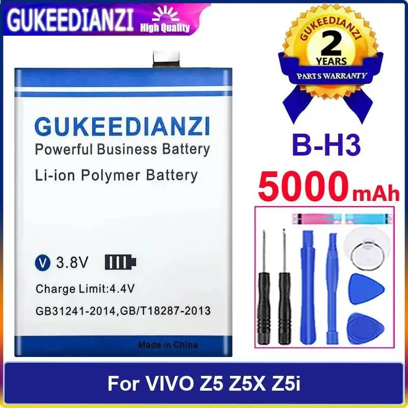 

Долговечный аккумулятор для мобильного телефона Vivo Z5 Z5X Z5i высокой емкости 5000 мАч B-H3