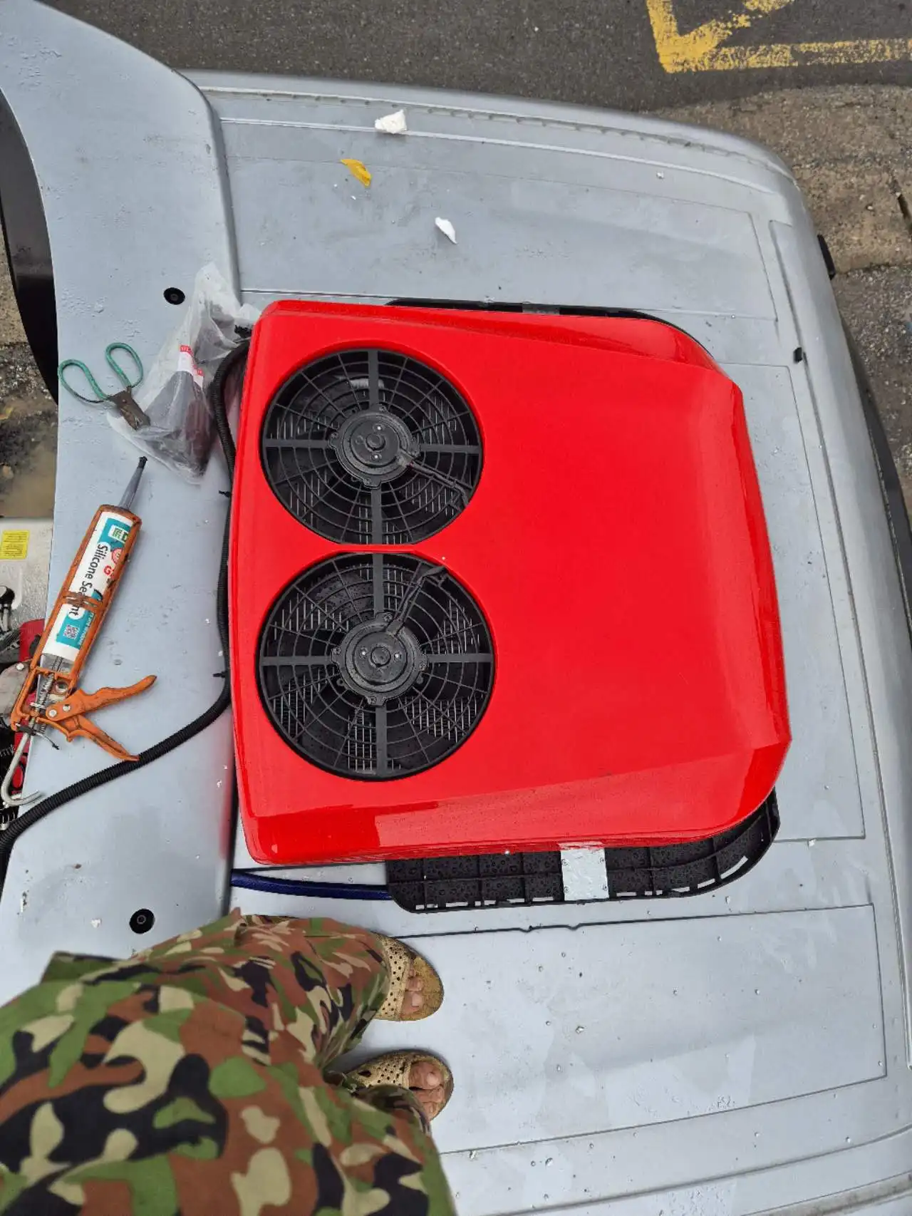 كامبر RV سقف كهربائي 12 فولت تكييف الهواء على السطح 12 فولت شاحنة 24 فولت مكيف هواء لوقوف السيارات #6