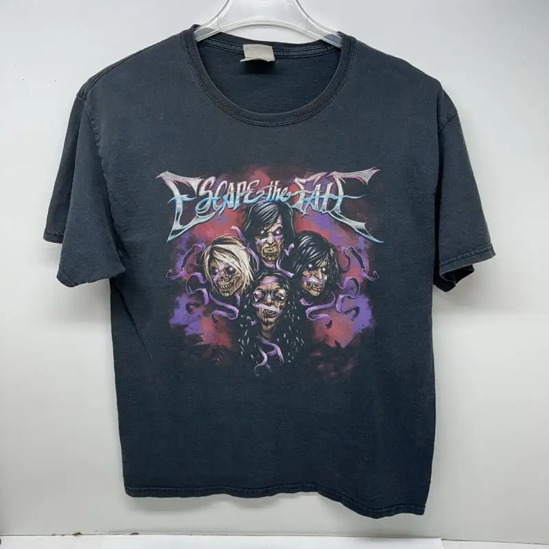 

Футболка с графическим рисунком Escape The Fate Band, большой размер, винтажная Y2K