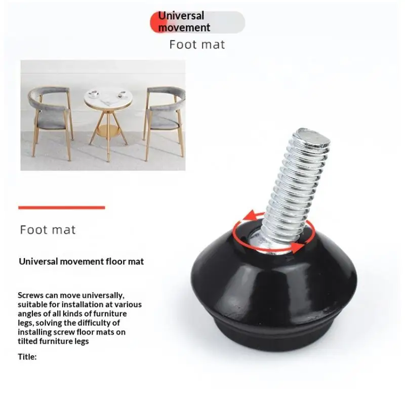 portable4Pcs Adjustable Feet Leg M6*15*23MM Thread Screws For Metal Furniture Levelers Cabinet Table Chair Machine Base