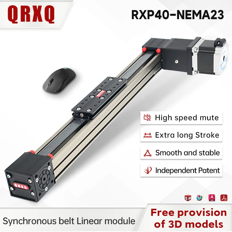 

RXP40 Stepper motor High Speed Guides for cnc Rail Belt Driven Linear Actuator Work Table for Printer 3d Cnc Accessories
