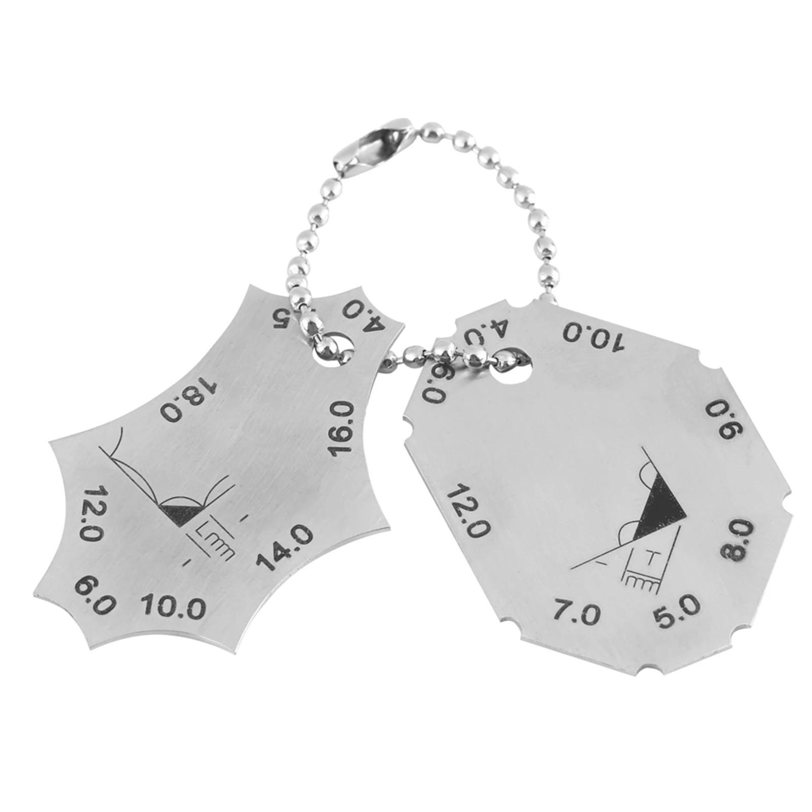 Welding Gauge Two piece Gage Fillet Weld Tee Joint Welding Throat Depth Leg Length Gauge Ruler Two piece Gage Welding Ruler