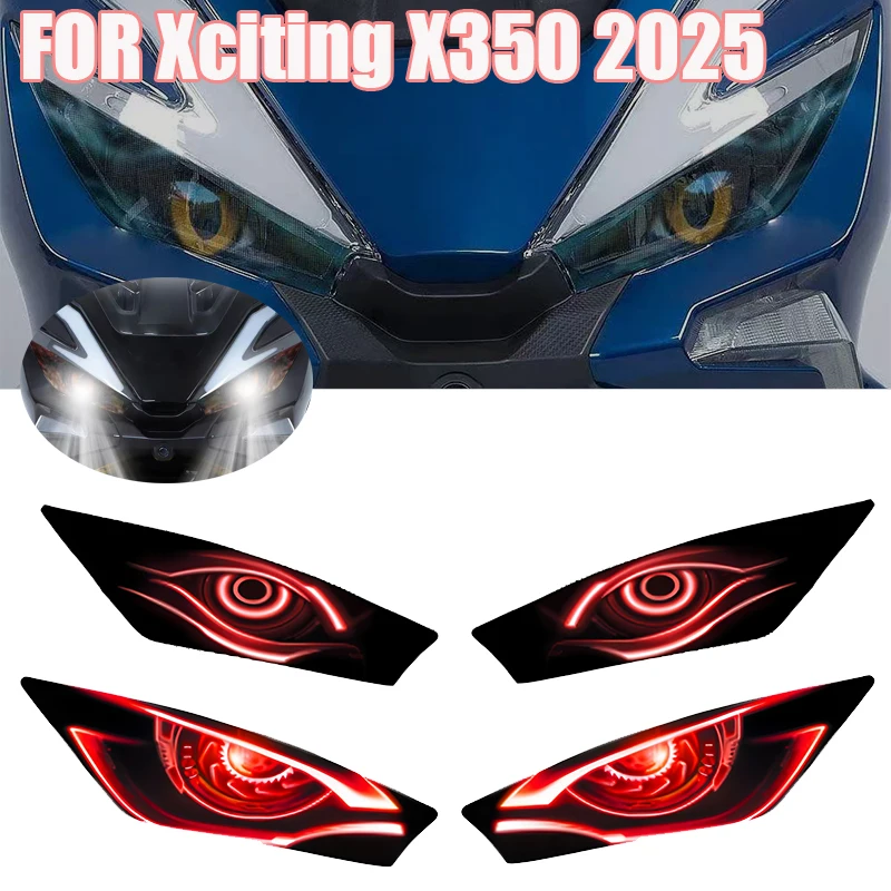 

New Fit For Kymco Xciting X350 X 350 2025 Motorcycle accessories headlight protection sticker headlights eye body sticker