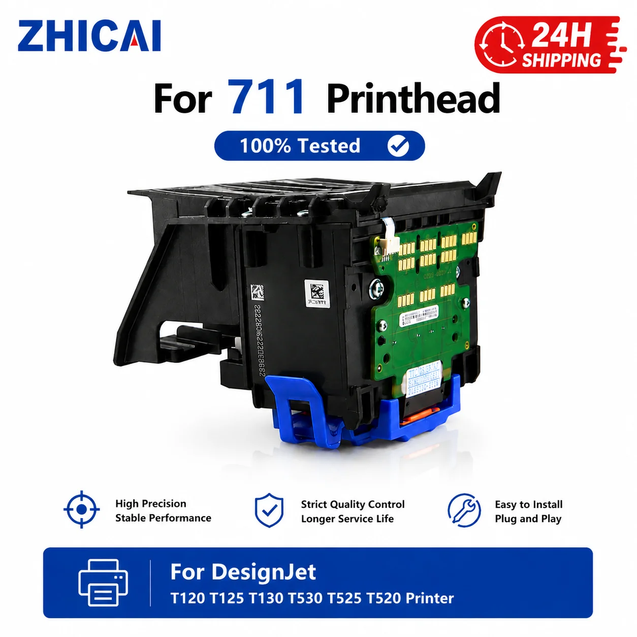 Печатающая головка C1Q10A для HP 711 711B 711XL, для принтеров HP DesignJet T120 T125 T130 T530 T525 T520, 100% протестирована