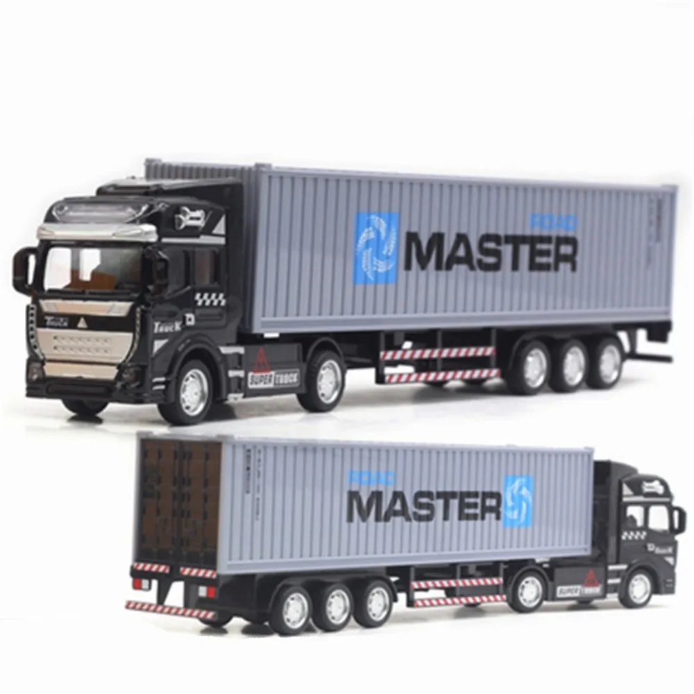 Alloy Diecast Alloy Truck Wind-Up Transport Pull Back Truck Engineering Vehicle Removable Miniature Transporters Model