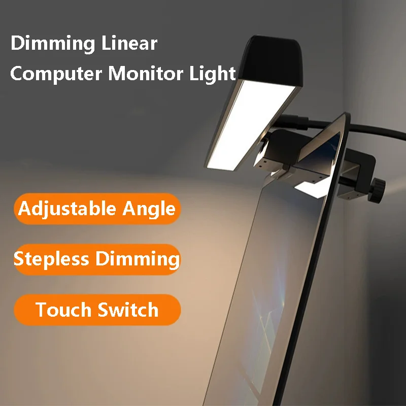 

Dimming Linear Computer Monitor Light Eye-Protecting Work Study Reading Screen Hanging for Notebook Light Night Light Desk Light