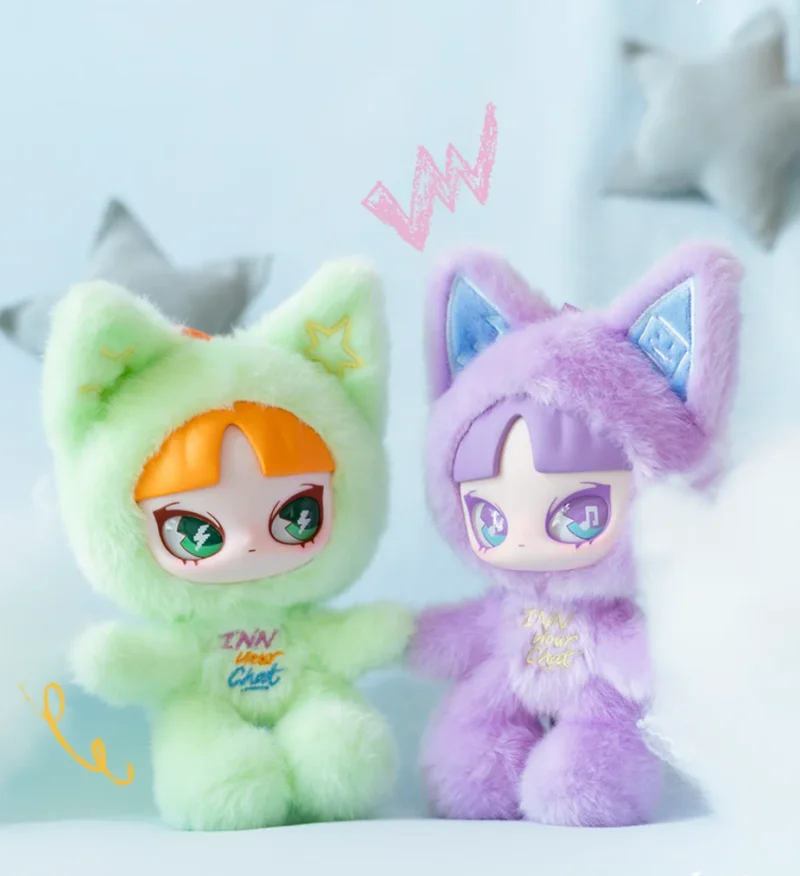 Inns Cat in Your Chat Series Vinyl Face Blind Box Trendy Hipper Toy Figure Decoration Gift for Kids Collectible Trendy Toys