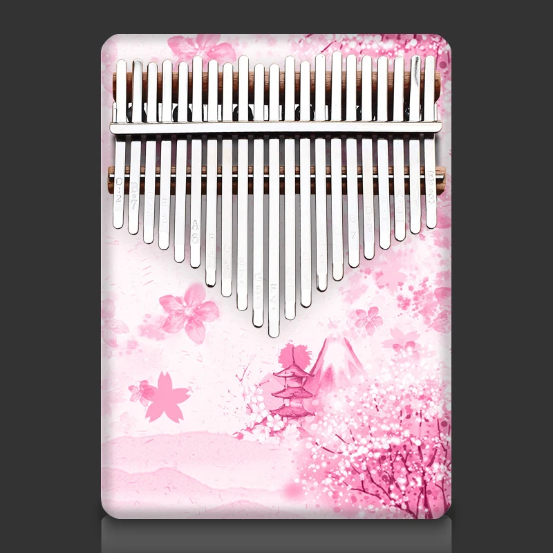 Upgraded 21 Keys Mini Kalimba Thumb Piano with Protective Box Tune Hammer Study Instruction Africa Finger Piano for Male Female