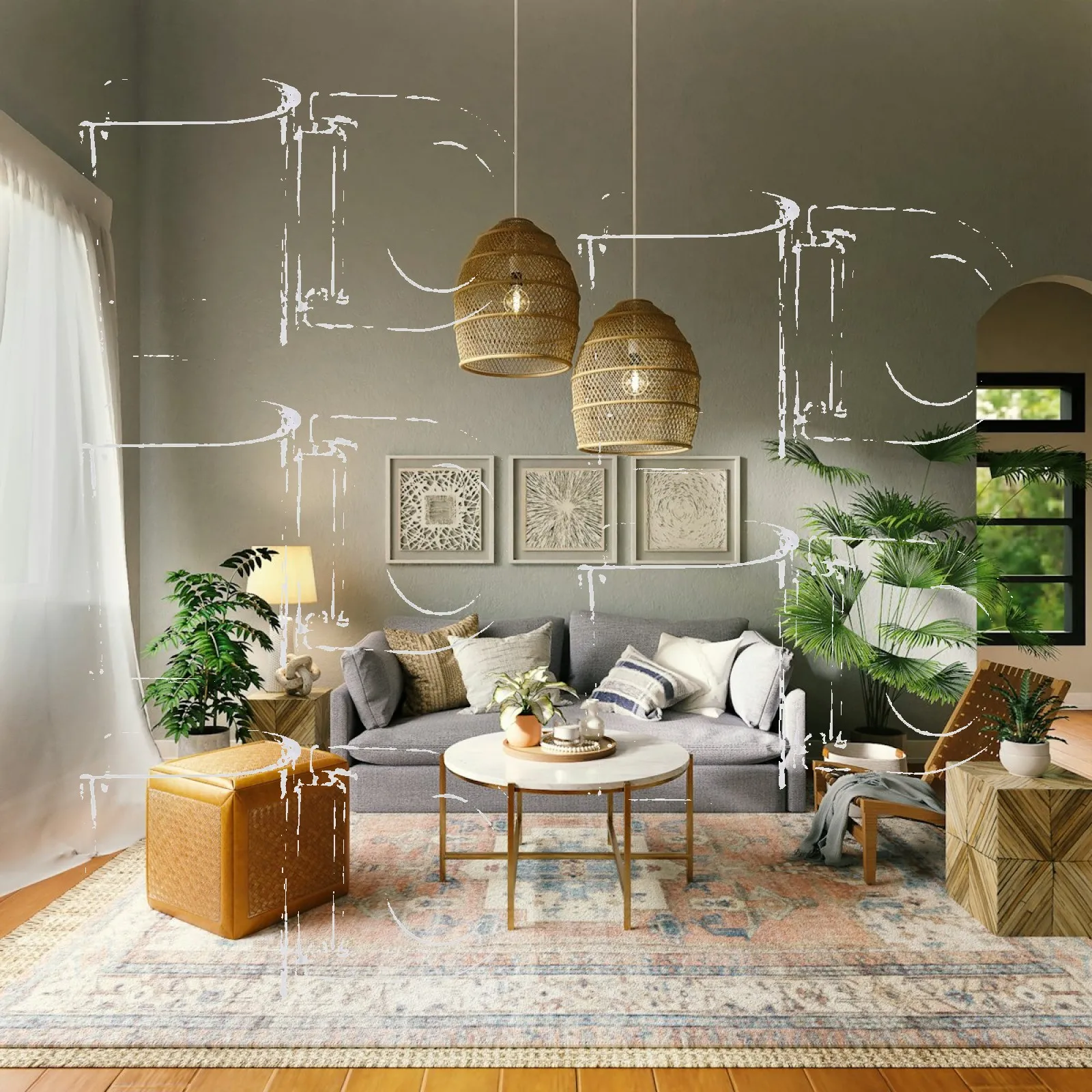Roller Curtain Accessories Clear Curtain Clip U Shaped Roller Shutter String for Double Roller Curtain for Interior