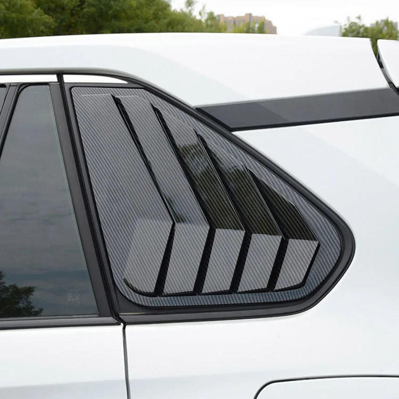Rear triangular louver decorative frame For Toyota RAV4 XA50 2021 2022 2023 2024 ABS material adhesive installation