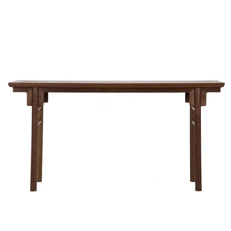 

Zen new Chinese black walnut elm flat head case strip case ncient Ming designer furniture