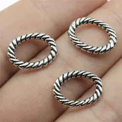 WYSIWYG 20pcs 15x11mm Pendant Oval Loops Oval Loops Charm Pendants For DIY Jewelry Making Oval Loops Pendants