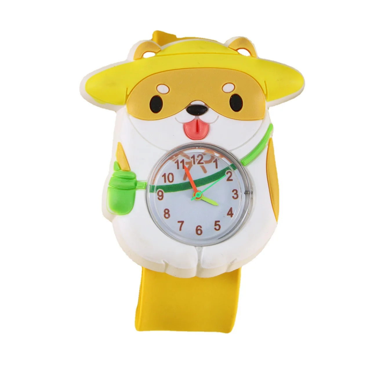 

Children's cartoon silicone patting watch, boy and girl patting ring toy bracelet, cute animal children's quartz watch