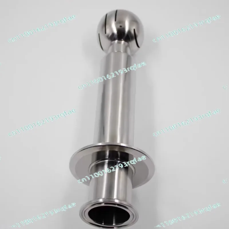 Clamp type quick connection rotary spray wash and irrigation cleaner 304 stainless steel double chuck cleaning ball
