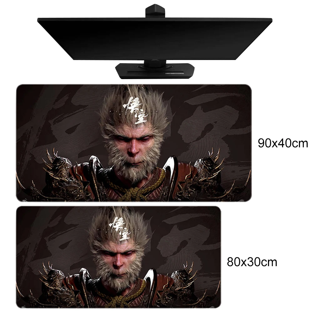 Black Myth WuKong Desk Mat for Keyboard and Mouse Large Computer Laptop Gamer Pad Non-Slip Desk Pad PC Computer Game Accessories