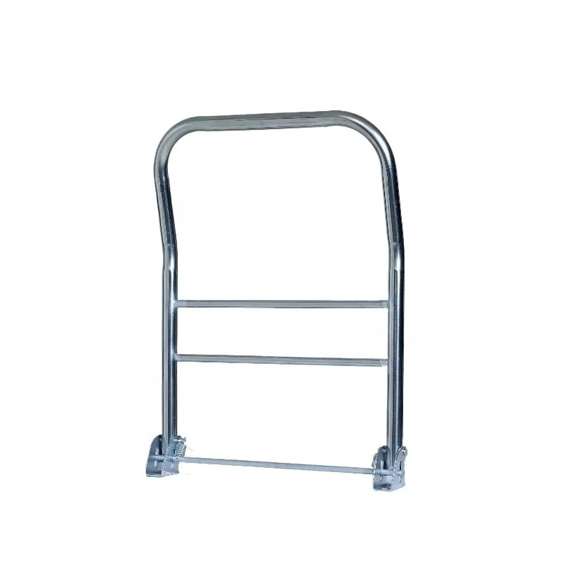 Stainless Steel Folding Flatbed Hand Cart With Thickened Movable Armrest Heavy Load Transport Tool For Household Cargo Accessory
