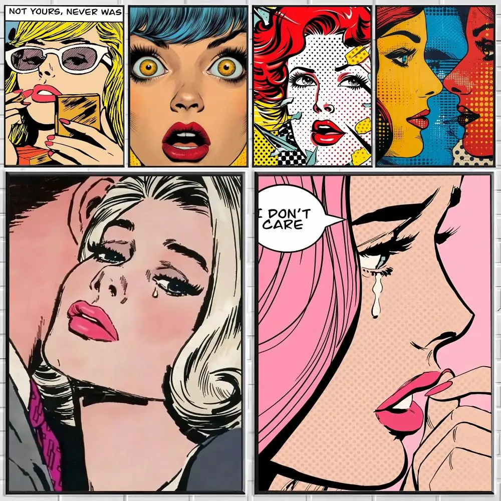 R-Roy L-Lichtenstein art Poster Stylish Wall Art for Bedroom Living Room Bar Café Home Decor Gift