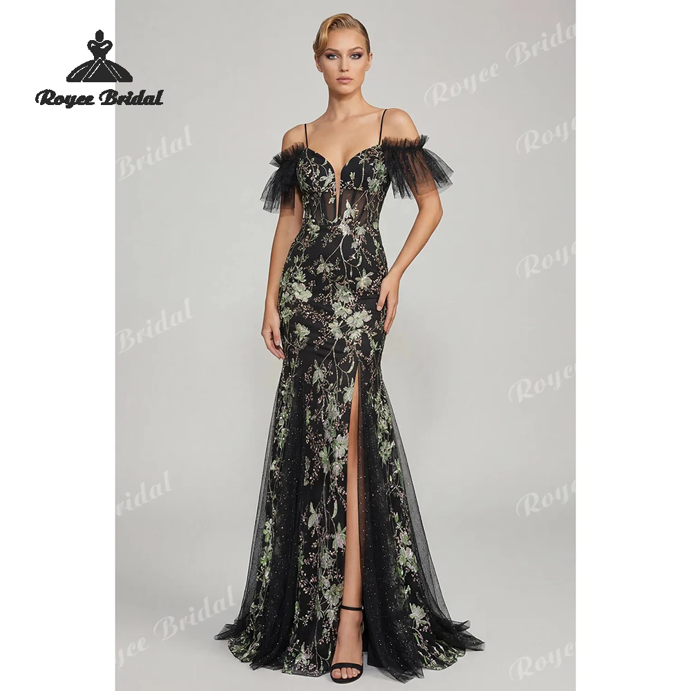 Applizierte Meerjungfrauen-Abschlussballkleider 2026 Cold Shoulder elegante Festkleider Maßgeschneidertes Abschlussballkleid