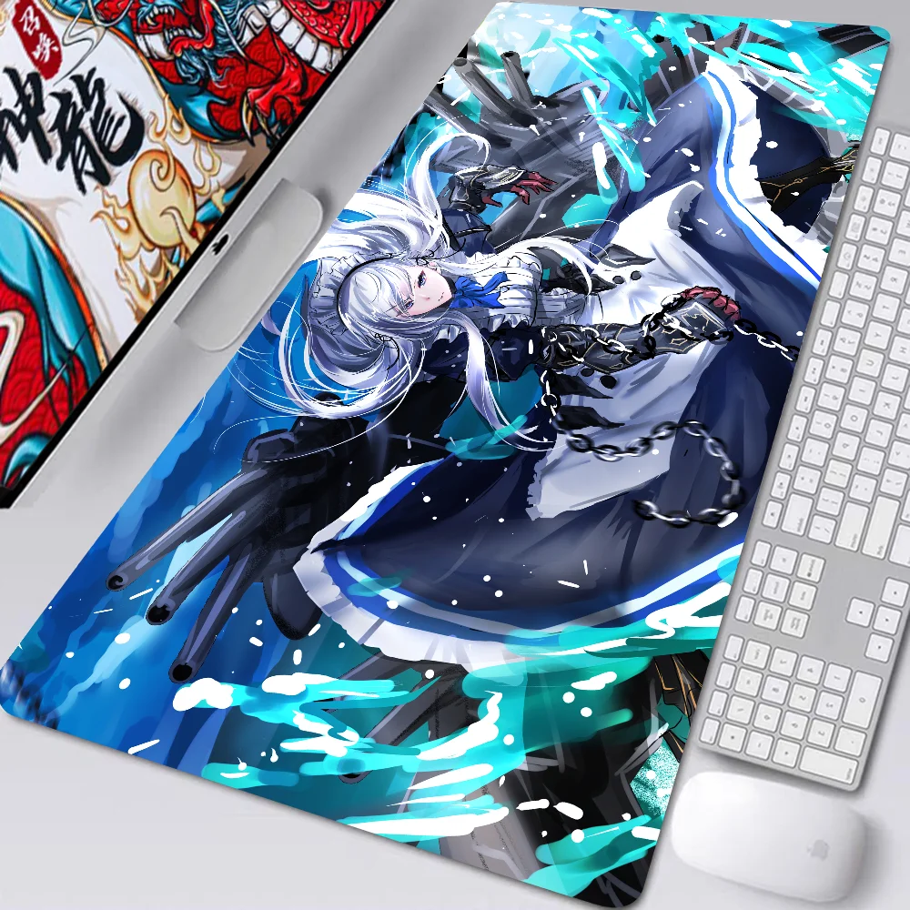 Game Azur Lane Belfast Mousepad Desk Pad Gaming Accessories Prime Gaming XXL Keyboard Pad Stitched Pad Desk Pad