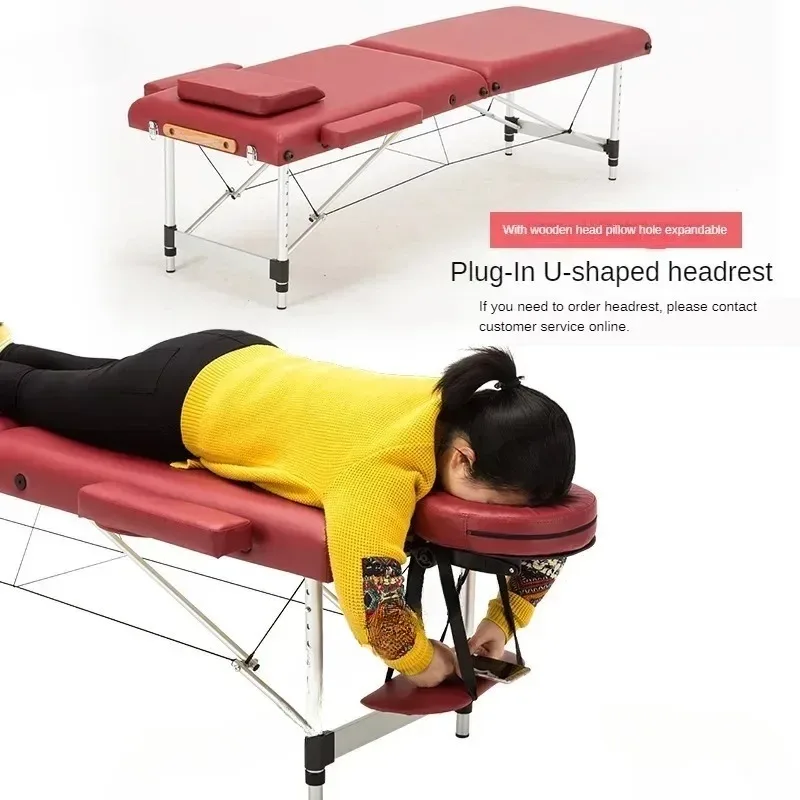 & Nordic Luxury Moxibustion Physiotherapy Spa Stretcher for Massage Beauty Salon Bed Portable Folding Bed Household Massage Bed
