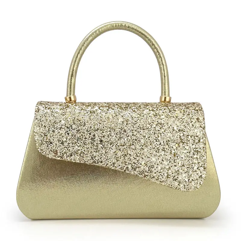 

New Fashion Shiny Handbag Wedding Bridesmaid Bag Temperament Dress Bag Banquet Handbag High Appearance Level Dinner Princess Bag