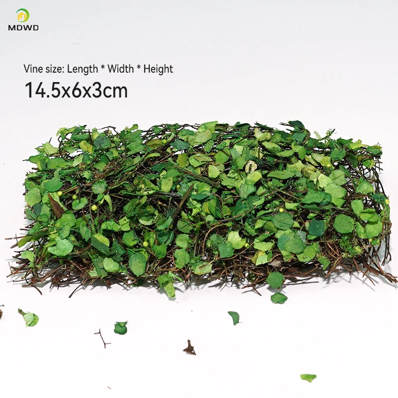 Modelo de vegetación en miniatura, plantas artificiales, hojas, diseño de tren, Diorama, paisaje, accesorios DIY, materiales