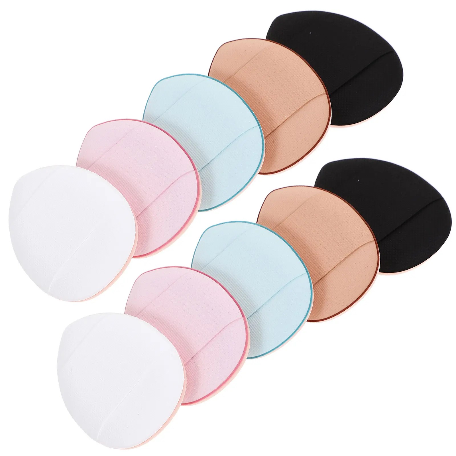 12 Uds Mini esponja de maquillaje en polvo base Facial Puff cómodos almohadillas de polvo portátiles herramienta de herramientas de maquillaje