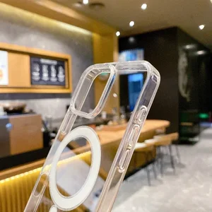 Transparente Telefonabdeckung für iPhone 16 15 14 13 14 11 Pro Max plus Magsafe 8 Hauptverkäufe deckt iPhone 13 - №3 ab