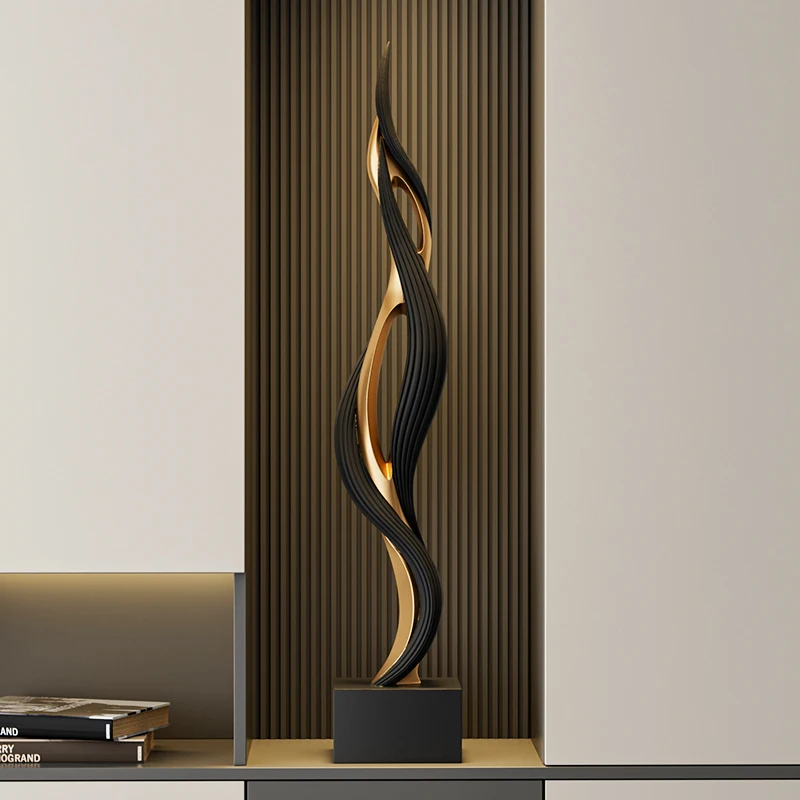 

Creative Feng Shui Sculpture Living Room Table Wine Rack Decoration Statue Resin Crafts Housewarming Gift Modern Home Decor