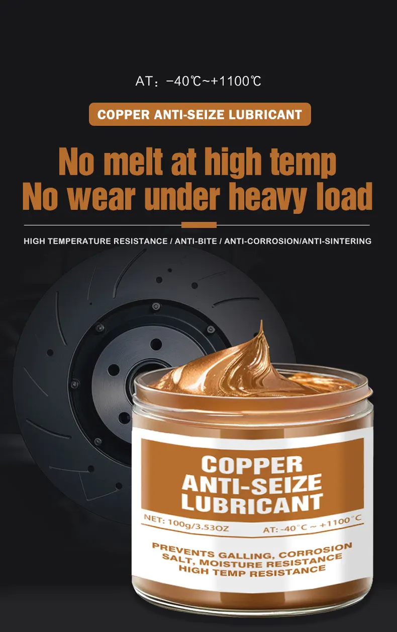 100 g Kupferfett, Anti-Seize-Kupfergewindefett, Automobilwartungsfett, vielseitiges Auto-Bremsen-Schmiermittel für Autobremsen – Detail 1