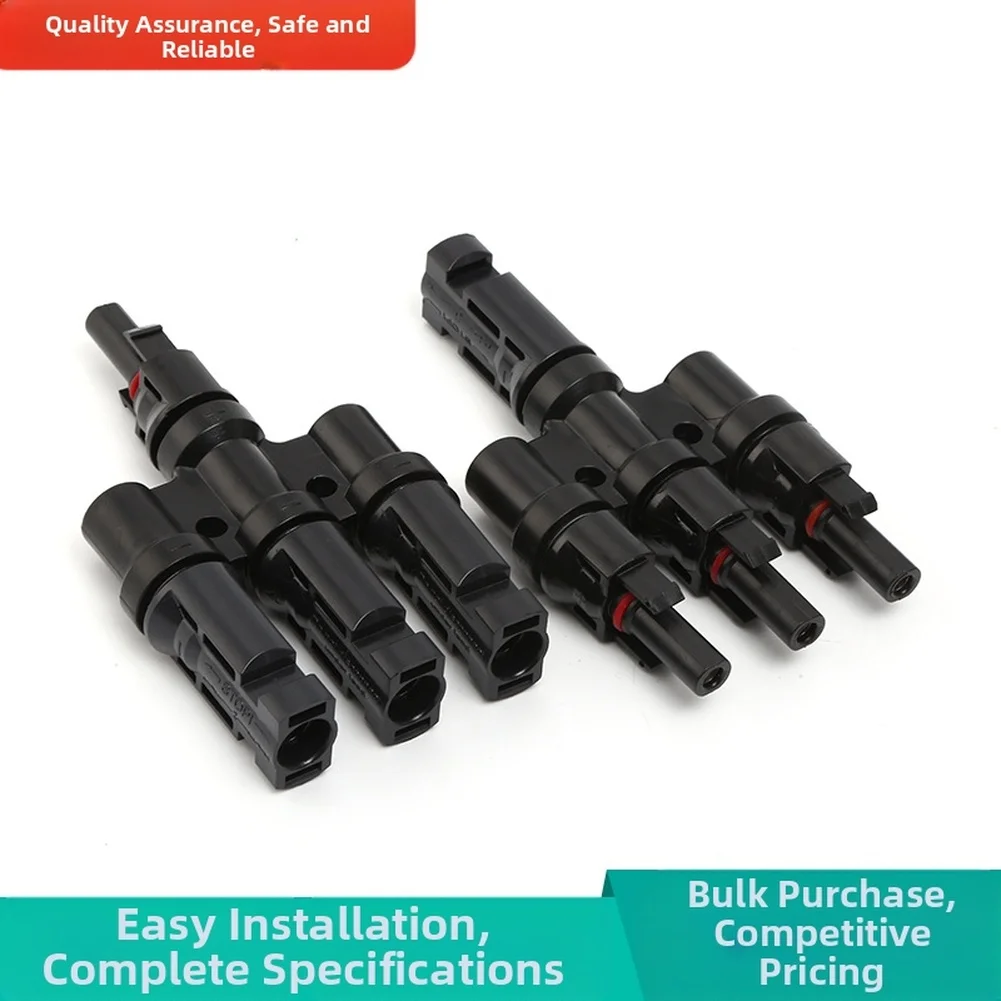 UV Resistant Housing Solar T Connector For Rooftop PV Systems Supports 2.5 4 6 Mm Cables Quick Crimping Connection