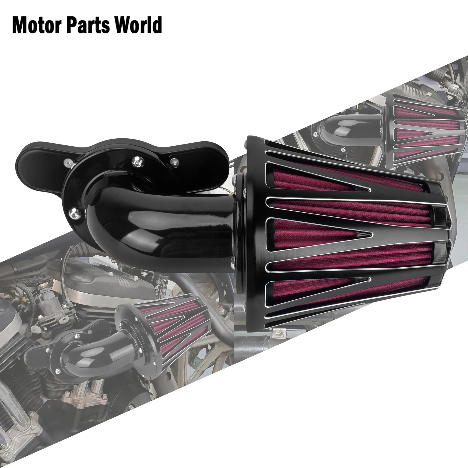 

Motorcycle Red Intake Filter CNC Air Cleaner For Harley Touring Electra Street Road Glide Softail Sportster Dyna XL Breakout