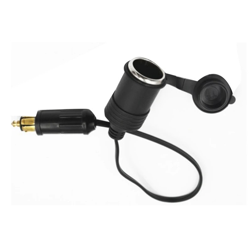 1 Piece A Towing Lighter European Car Charger Take The Power Of The Motherboard Plug Motorcycle Black Plastic